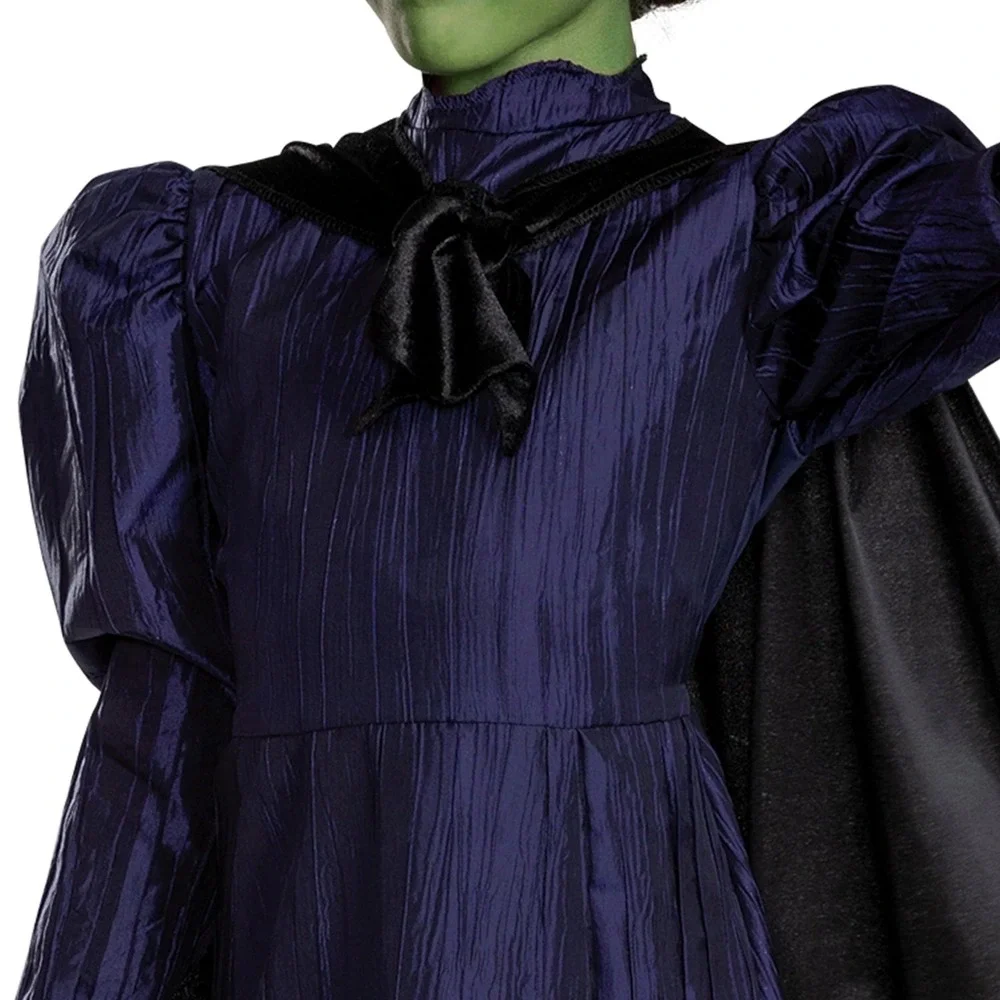 Wicked Elphaba Deluxe Costume Girls Medium 7-8 Disguise Dress Cape Hat New